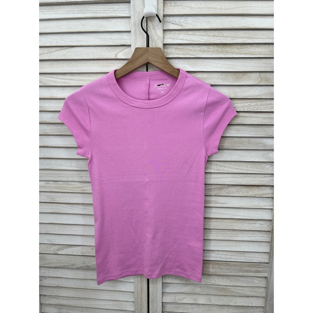 NEW J. Crew Perfect Fit XS Pink Women Short Sleeve Tee CT123